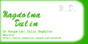 magdolna dulin business card